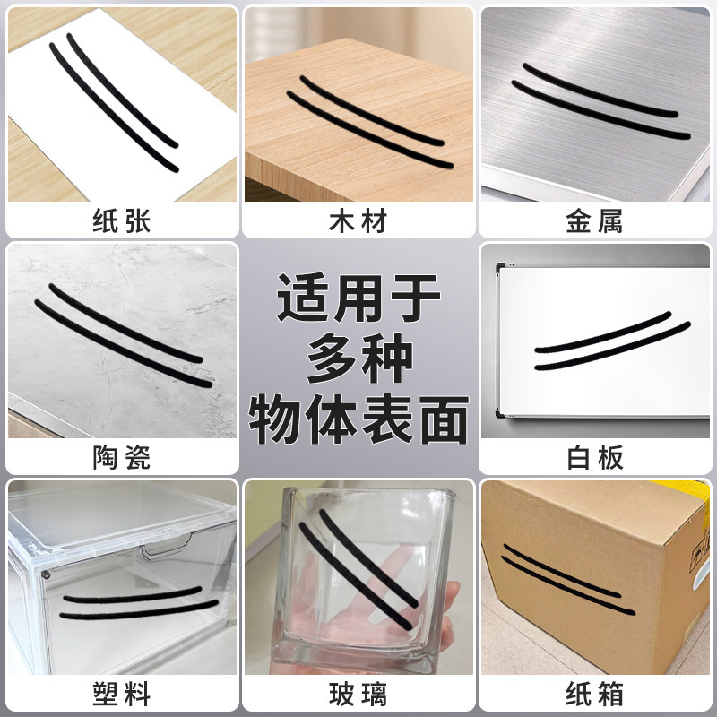 True Color 0996 Pluma de pizarra borrable Pluma de agua de pizarra Pluma de marcado negro a base de agua borrable Cabeza gruesa de tablero de dibujo rojo del maestro