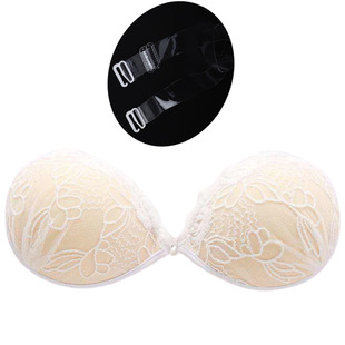 Small Bust 6cm Adhesive Bra Push-Up Wedding Dress Nipple Covers Smooth Breathable Silicone Invisible Bra Flat Chest Underwear Bandeau Style