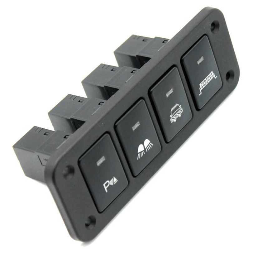 汽车改装4位开关面板长条灯大灯近光驻车灯2-24V车型 改装开关