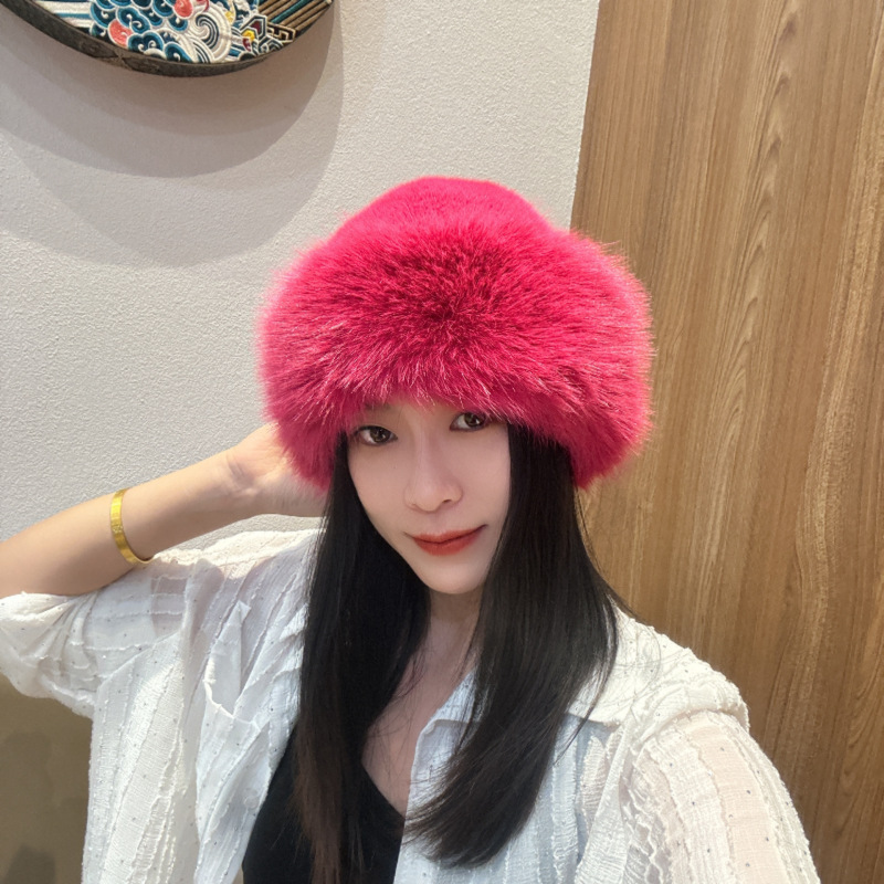 新しいモンゴル帽子ぬいぐるみ帽子女性の厚く暖かいファッショナブルな漁師の帽子防風防寒帽子クロスボーダーサプライ|undefined