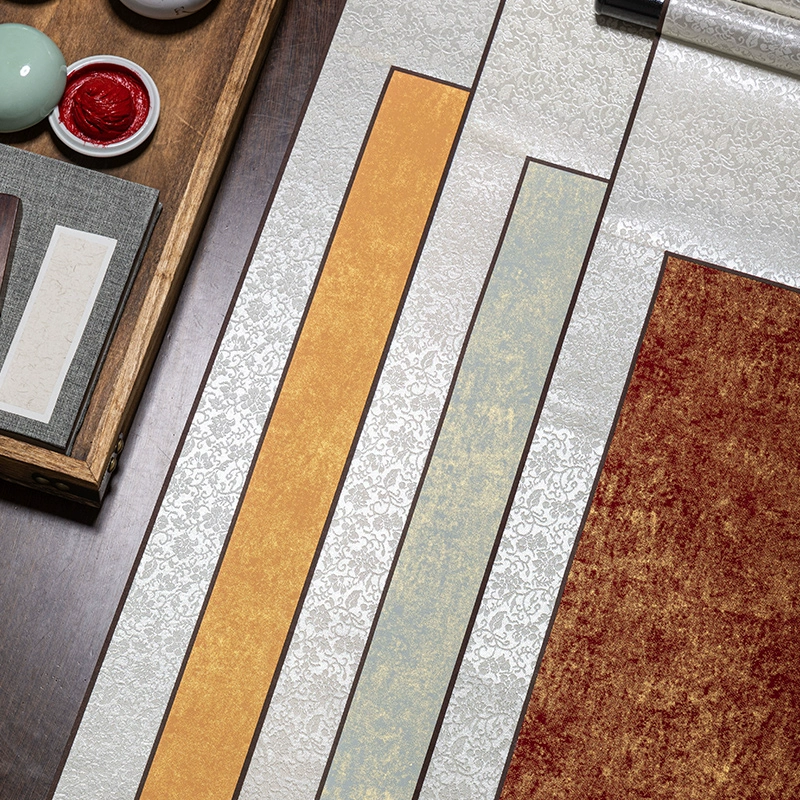 ￥%# Gilt scroll painting calligraphy blank rice paper half-baked handwritten calligraphy painting brush calligraphy cx