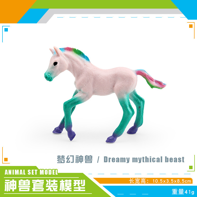 Exportación transfronteriza simulación de animales mitológicos occidentales fantasía modelo de plástico sólido Tianma decoración juguetes