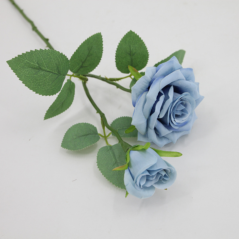 Rosa artificial sola sensación de múltiples cabezas rosa boda flor artificial sala de estar decoración tiro flor artificial flor de seda al por mayor