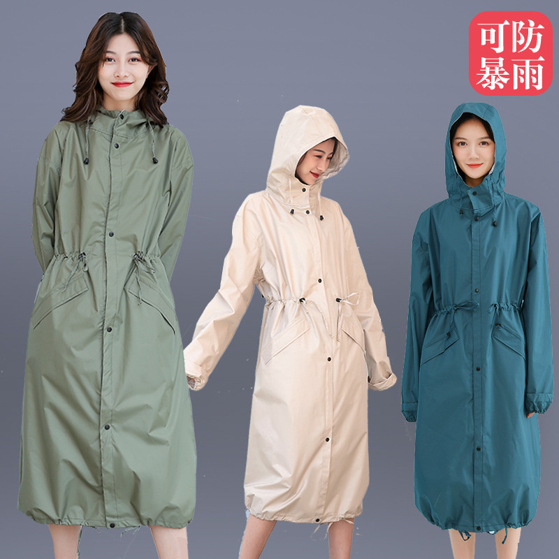 Raincoat coat coat windbreaker long body Anti-Storm fashion adult poncho men's plus yards on foot light and breathable