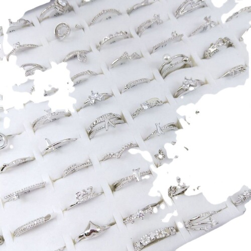 Street stall jewelry mixed batch of 100 pieces, fashionable and personalized non-fading rings, European and American style trendy women's rings hot sale