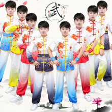 儿童武术男女童功夫训练表演出学生武术练功服装打腰鼓服演出服