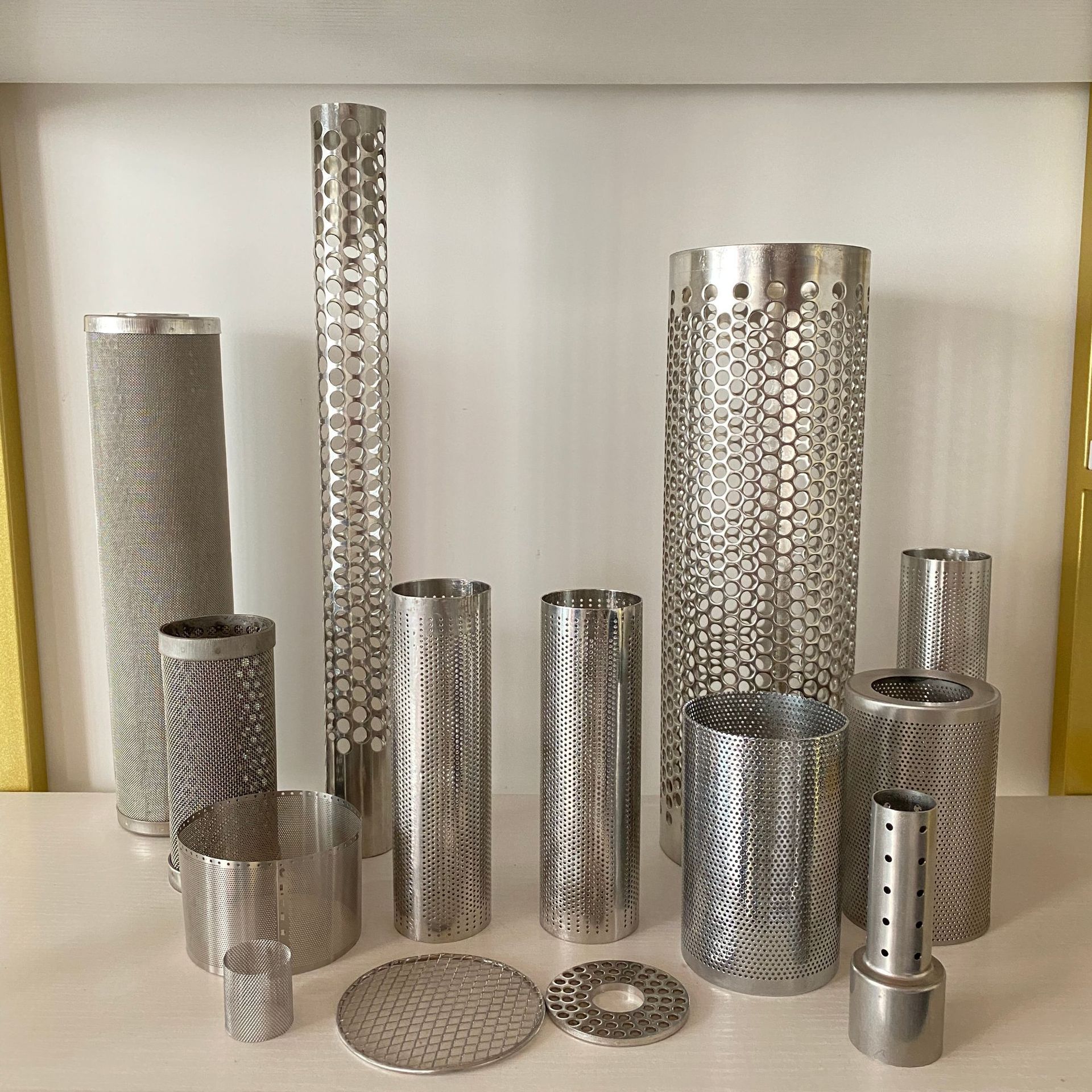 下水道过滤网筐无缝焊接滤筒下水道提篮提手过滤筒污水过滤筒滤芯