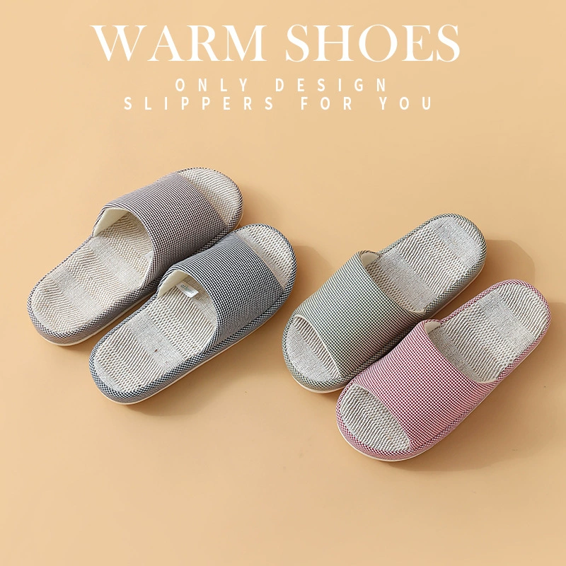 Мужские хлопковые тапочки Baotou, весна и осень, домашние, нескользящие пары, теплые женские тапочки на толстой подошве, осень и зима.