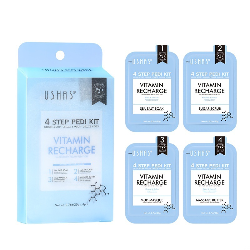 USHAS Spot transfronterizo europeo y americano exfoliante de pies sal de baño exfoliante piel blanca HA283HA284HA286