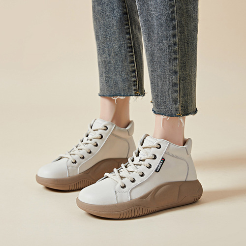 Autumn and winter non-slip maternity shoes, genuine leather shoes, women's soft-soled running travel shoes, comfortable middle-aged and elderly mother's sports shoes for women
