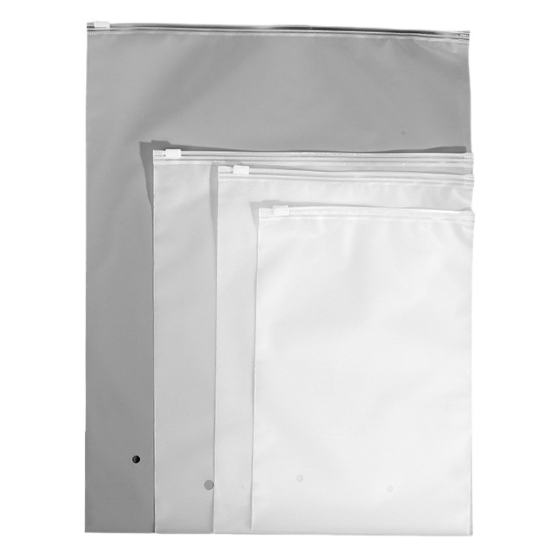 Bolsa de cremallera esmerilada calcetines ropa interior pijamas bolsa de embalaje PE plástico transparente almacenamiento ziplock bolsa de ropa bolsa de cremallera