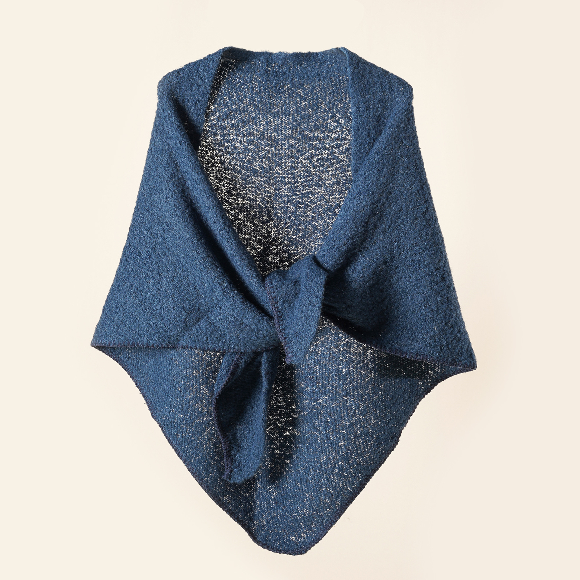 Versão coreana de cor sólida, elegante, simples, outono, triangular, xale, para inverno, roupa externa para se manter aquecido_voghion.com