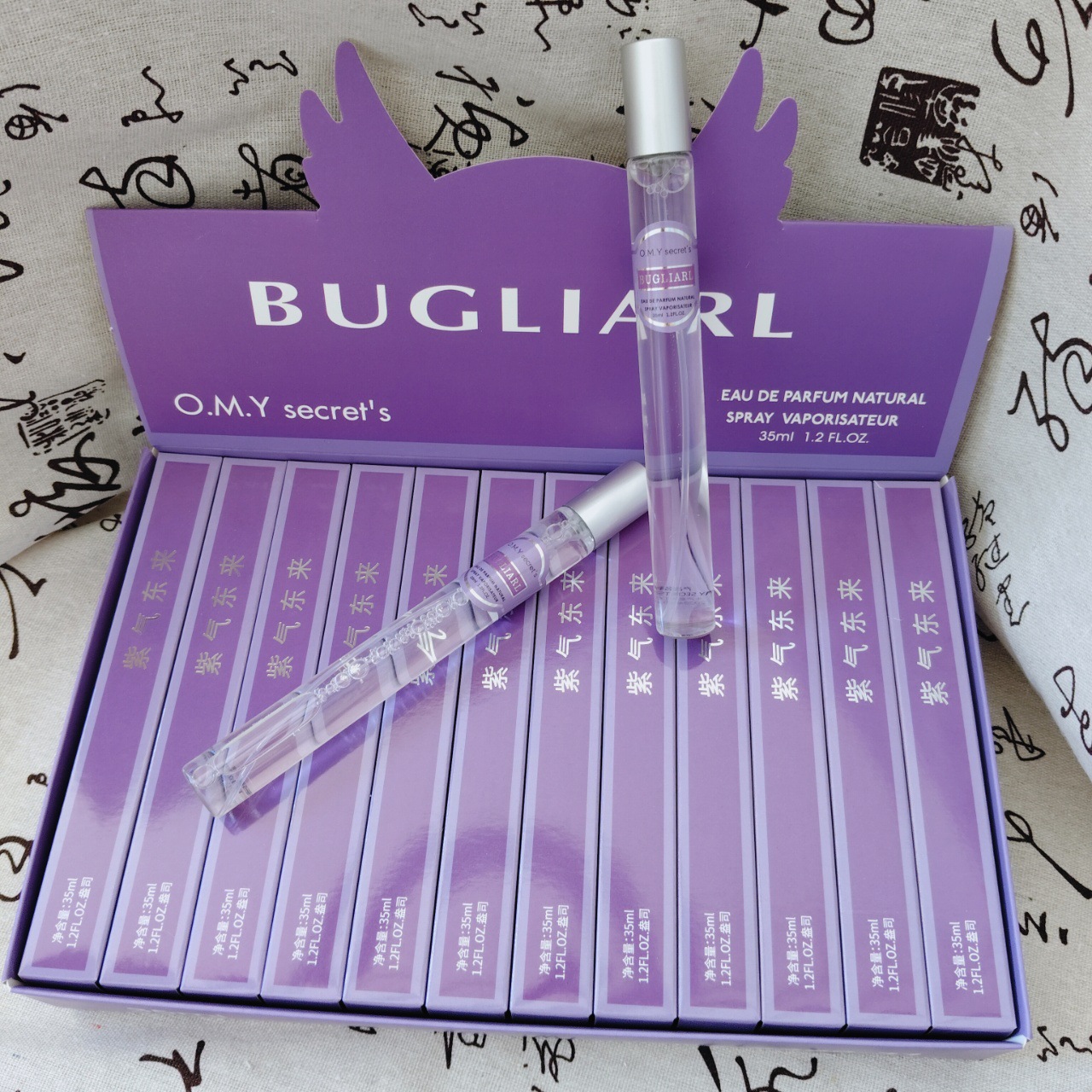 Perfume de 35 ml, Versión Q, Popular Transfronterizo, para Hombre y Mujer, en Tubo de Ensayo, Fragancia Floral y Frutal, Perfume Portátil, Venta al por Mayor