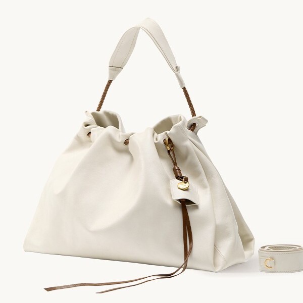 Wen Qi's Same Style Songmot Yamae Yushiro Bag, Yumei White Tote Bag, Garbage Bag, Commuter Hobo Bag