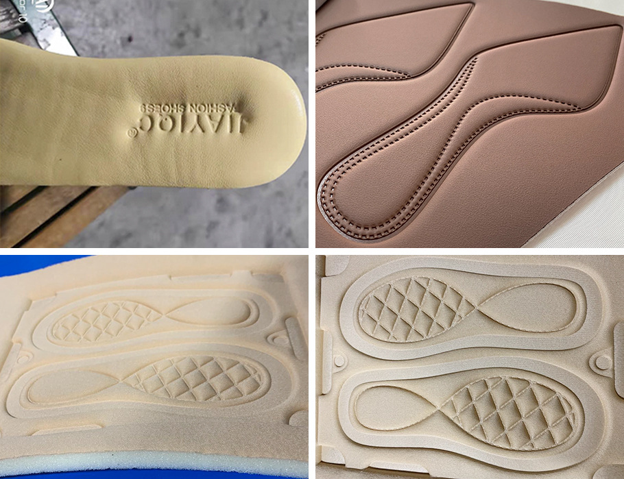 皮革以及海绵鞋垫压花