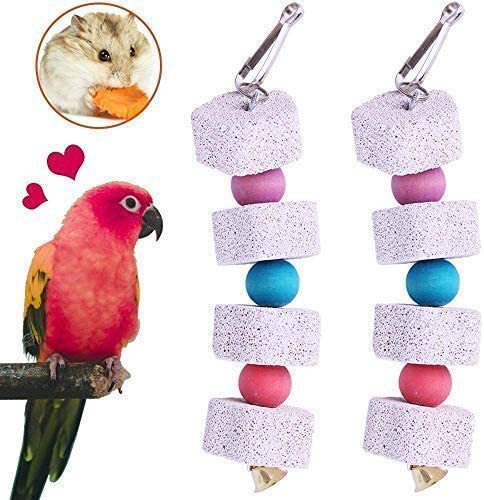 Parrot molar stone, beak grinding stone, hamster rabbit flower molar string, parrot molar chewing bird toy
