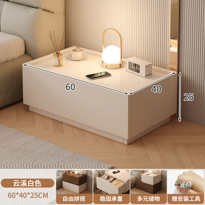 Mesa de cabezal de cama dormitorio lujoso italiano minimalista personalidad creativa cabecera baja combinación de bloques modular cabecera