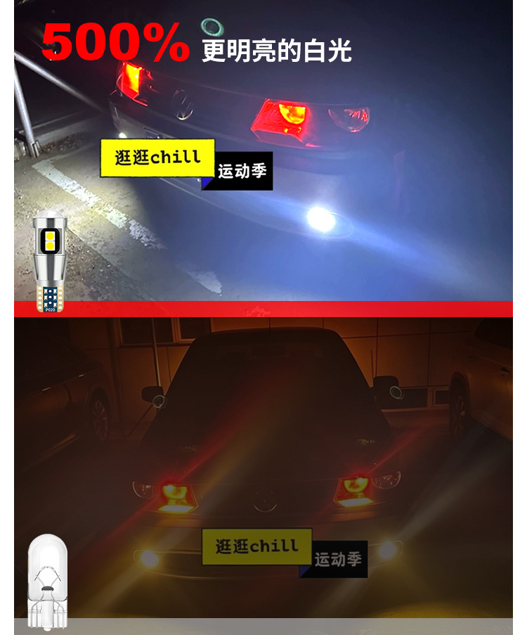 Cross-Border New Model T10 Width Indicator Light Instrument Light 3030 10Smd High Brightness Width Indicator Light High Power Car Led Small Light