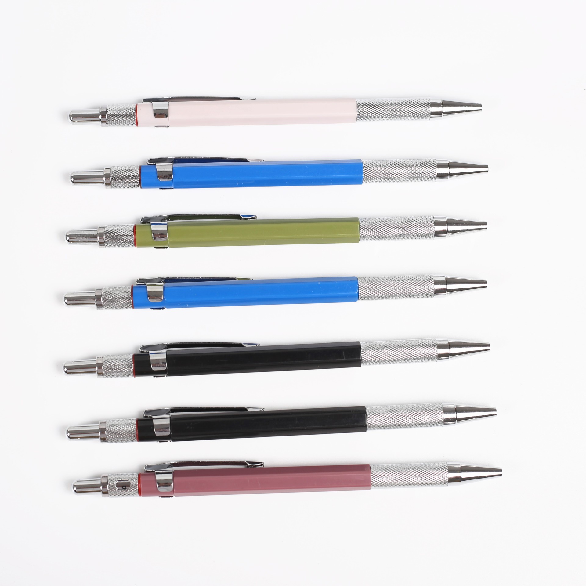 Venta al por mayor personalizado estudiante prensa lápiz Oficina arte ingeniería móvil lápiz dibujo metal lápiz automático