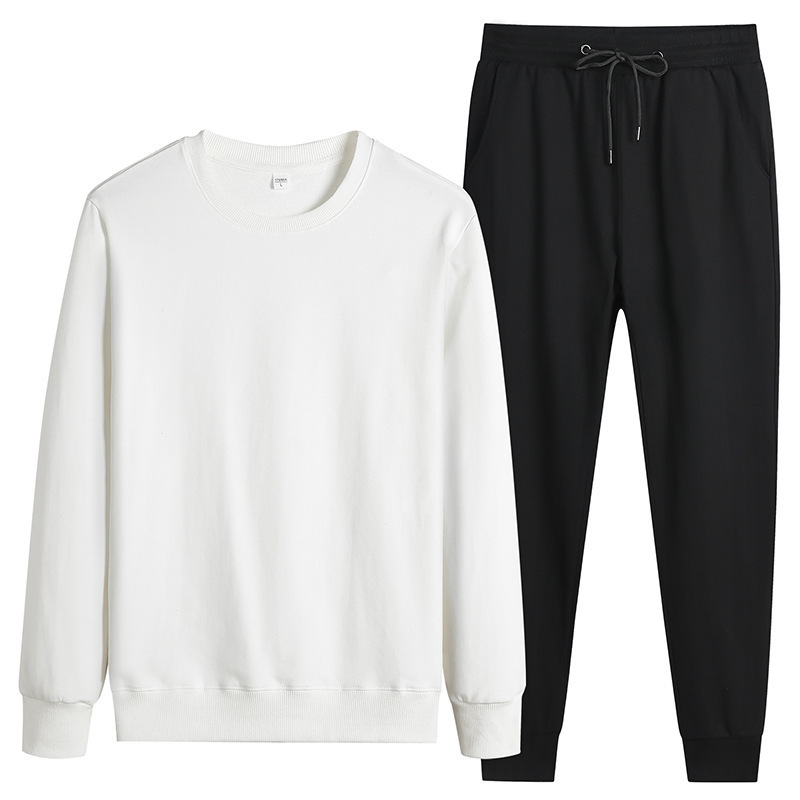 Vêtements pour hommes Nouveaux vêtements de sport coréens pour hommes d'automne et d'hiver pour hommes, beau costume décontracté à col rond, costume deux pièces pour hommes loisirs_voghion.com