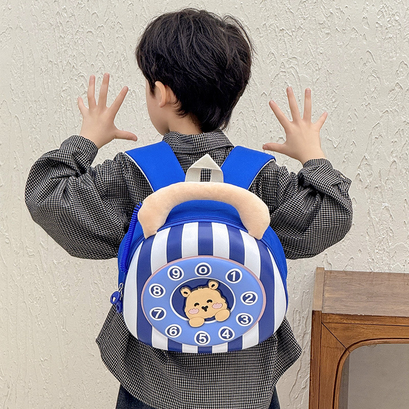 Jardín de infantes clase pequeña y media mochila de bebés caricatura lindos osos niñas y niñas mochila portátil de cáscara de huevo mochila infantil