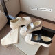 Sheii Su Yinyin Velcro Casual Platform Platform Mary Jane Single-layer Shoes Women's Big-toe Shoes Leather White Shoes