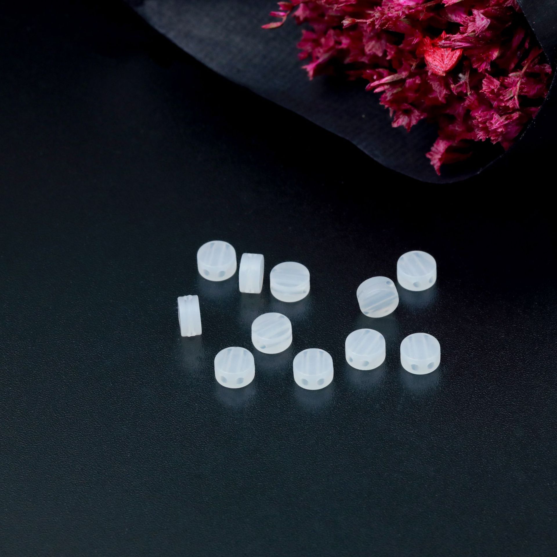 韩版新款diy饰品配件可调节定位卡扣胶塞百搭硅胶塞调节珠定位珠