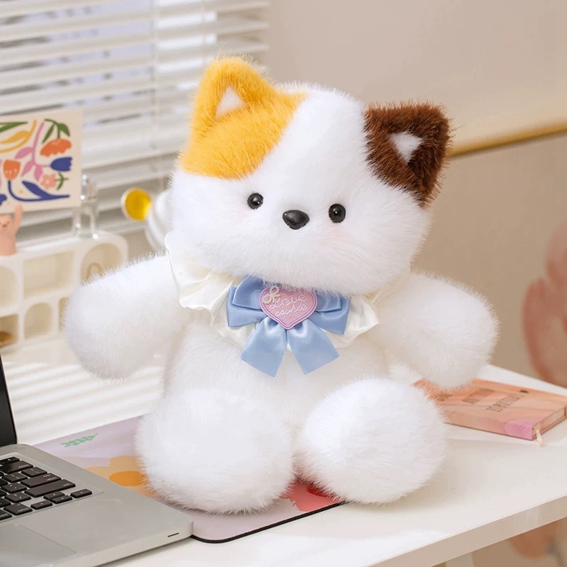ランニングベア人形ぬいぐるみかわいい子猫人形ギフト子供のおやすみおやすみなだめる子羊人形|undefined