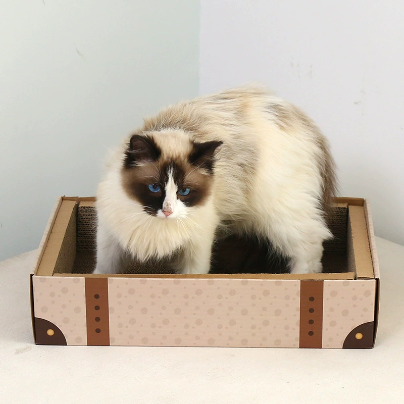 Оптовая гофрированная бумага для кошачьих царапин фирменный багаж кошачье гнездо кошка игрушка износостойкие товары для домашних животных без перхоти