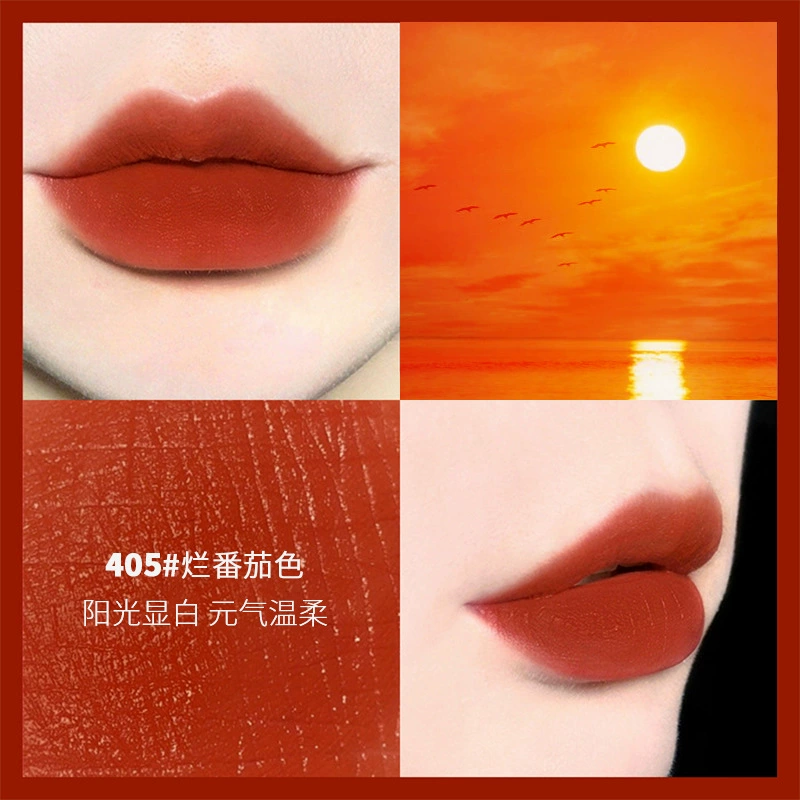 Light and thin matte lipstick, long-term effect