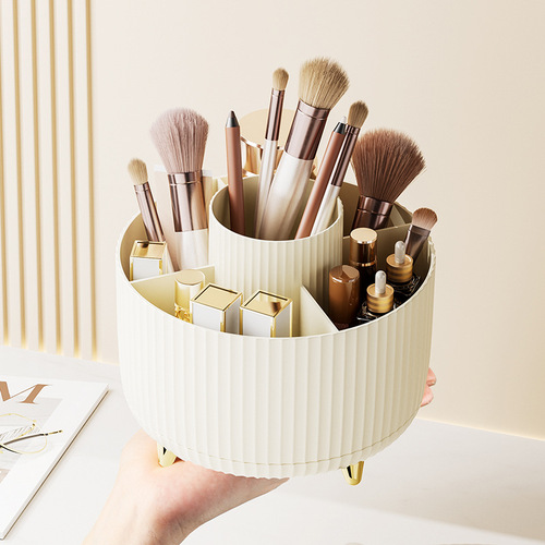 Bolan desktop rotating makeup brush storage tube lipstick box home living room storage rack pen holder cosmetics storage box