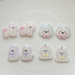 小さいサイズのゴムの西の高地の子犬のアクリルの部品のdiyの手作りの材料の頭飾りの携帯電話の携帯電話のクリームのゴムの装飾