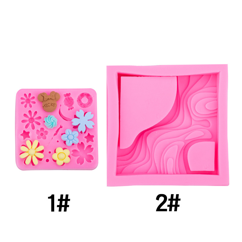 Onda creativa textura suculenta maceta molde de silicona múltiples mini flor hojas decorativas DIY para hornear