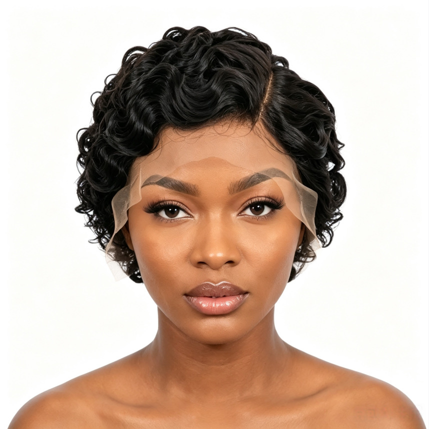 100% human hair pixie short curly chimo wigs, black short hair wigs, afro wigs, short wigs