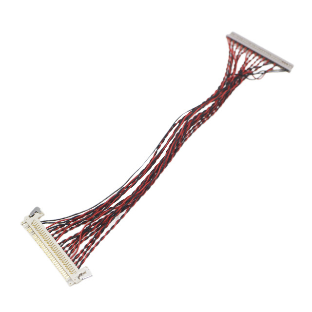 LVDS驱屏线 双8片插FIX-30P-D08双8带卡接地 常用屏线 双绞延长线