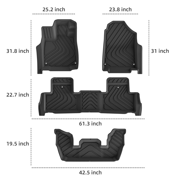 Suitable for 22-25 Acura Mdx Car Special Floor Mats Tpe Floor Mats Trunk Mats Cross-Border