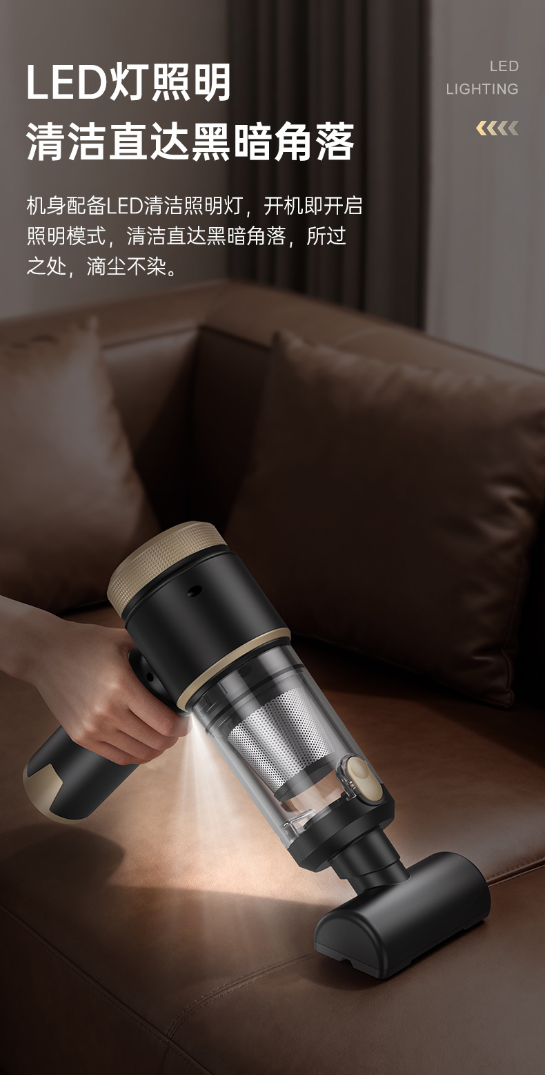 Car Vacuum Cleaner Car Wireless Charging Car Home Large Suction Power Powerful Small Handheld Mini Car Interior