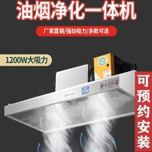 抽油烟机商用净化器环保一体机小型饭店直排大吸力排烟罩农村土灶