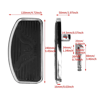 large footrests, suitable – Motorcycle pedals