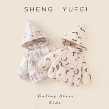 冬季新款儿童羽绒服北欧风童装可爱魔法精灵帽中小童防寒外套