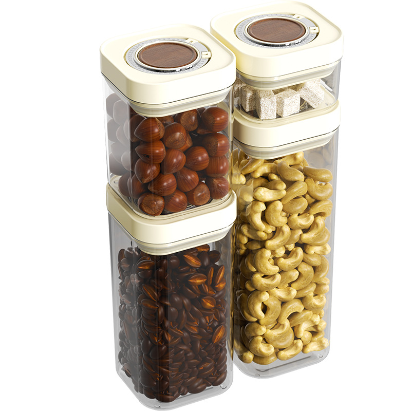 Tanque de sellado de cocina tanque de almacenamiento tipo prensado harina de grado alimenticio snack granos caja de almacenamiento de granos domésticos