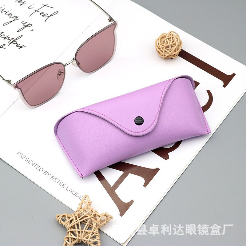 De alta calidad de cuero gafas caso gafas de sol miopía gafas caso anti-presión gafas de sol caso personalizable LOGO venta al por mayor