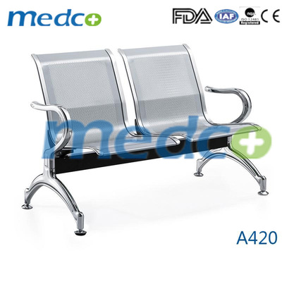 公共座椅连排椅电镀三人位机场椅多人连排等候椅医院 输液椅
