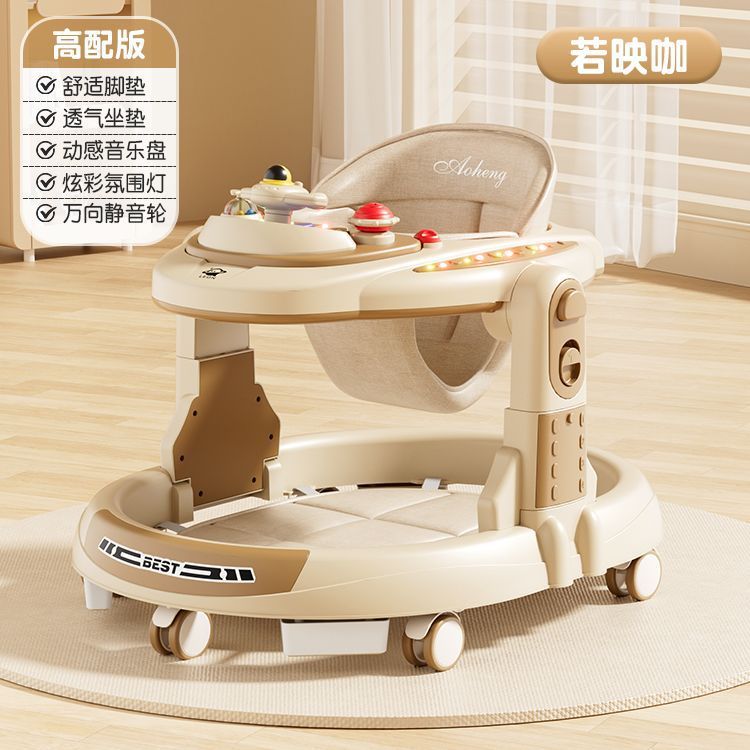 Caminante anti-vuelco bebé empuje manual tres en uno bebé niño caminar multifuncional