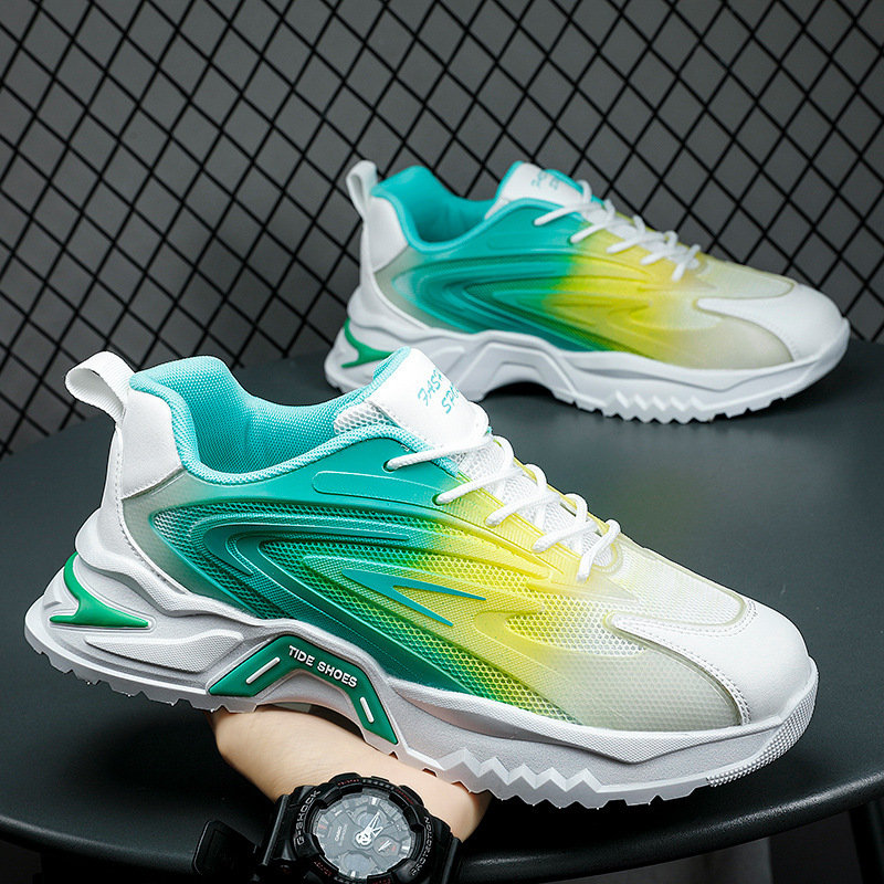 Men's Four Seasons Mesh Sports Casual Shoes 2022 Summer New Outfit Fashion Breathable Gradient Torre Shoes