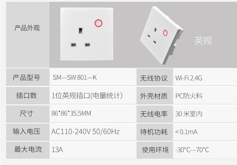 智能墙壁插座定制