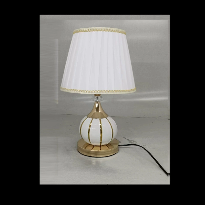 Modern and minimalistic ceramic table lamp for bed for bedroom