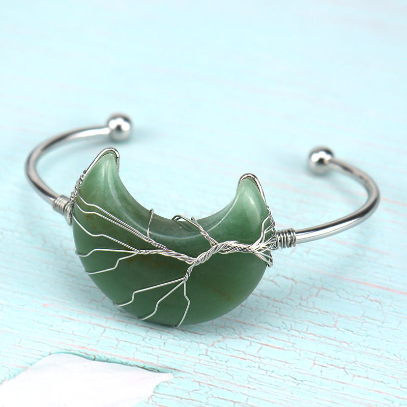 Fashion Moon Agate Plating Bangle 1 Piece