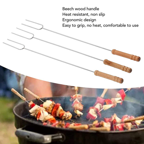 OASISWJ barbecue barbecue signature mutton skewers signature wooden handle barbecue skewers commercial skewers barbecue workers