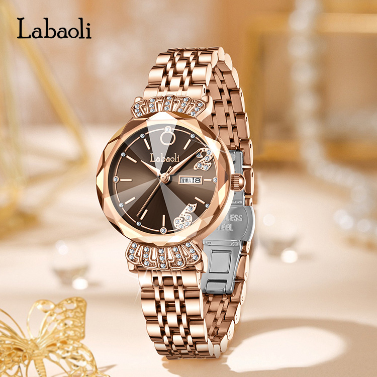 Labaoli Women's Quartz Steel Band Watch Waterproof Douyin Kuaishou Popular Factory Export Tk Dropshipping La813